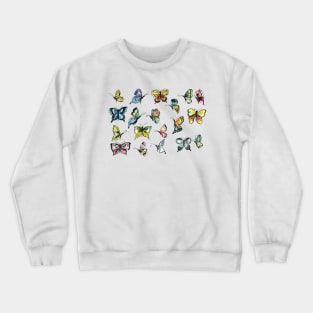 Butterflies Watercolor Set Crewneck Sweatshirt